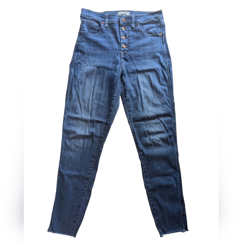 Madewell Jeans Women's Size 29, 10" High-Rise Skinny Button Fly Frayed Raw Hem
